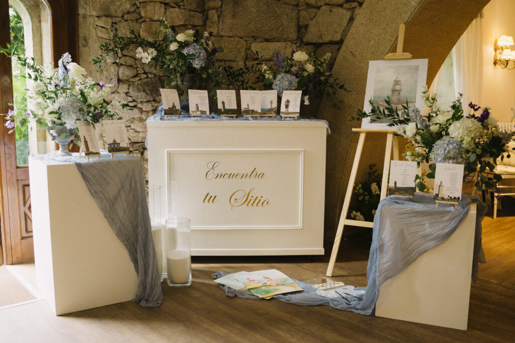 Decoración de boda en Pazo do Tambre, Galicia · Andrea & Alex · Blue Artisan