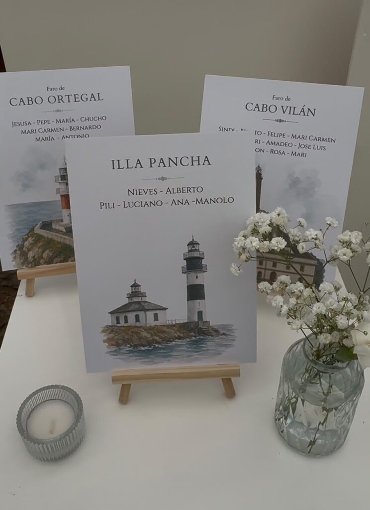 Decoración de boda gallega en Costa Caión, A Coruña · Nieves & Alberto · Blue Artisan